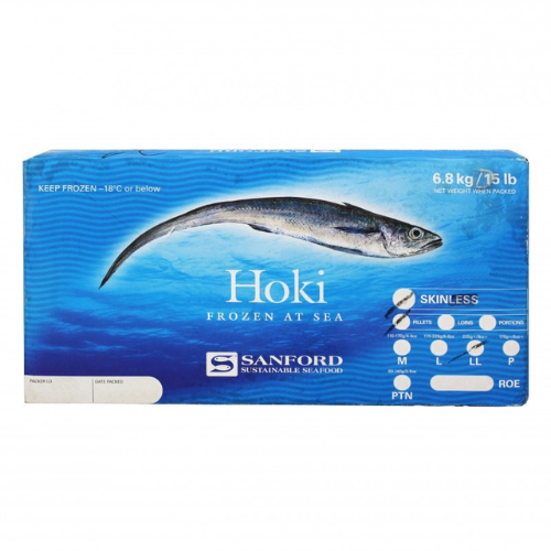 Sealord Hoki NZ Fish Fillets - Skin Off (6.8 Kg) Ctn