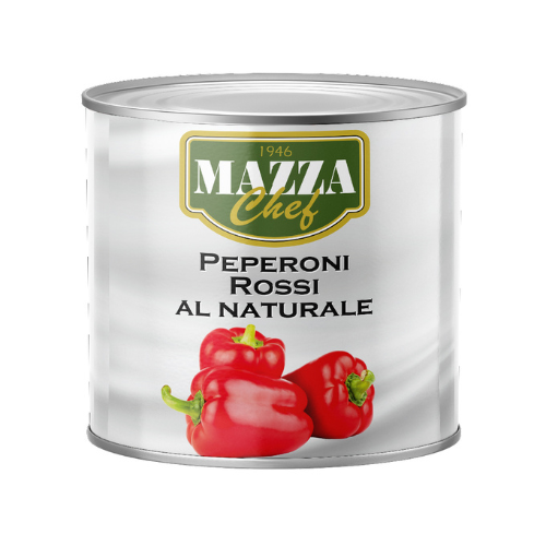 Mazza Whole Red Roasted Peppers in water 3kg