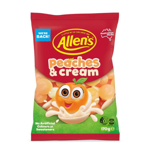Allens Peaches & Cream 170g