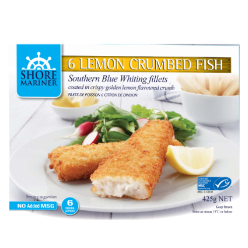 Fish Crumbed Fillet SBW Lemon 425g