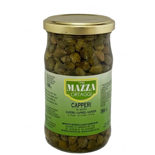 Mazza Capers in Vinegar 11 Glass Jar 300ml