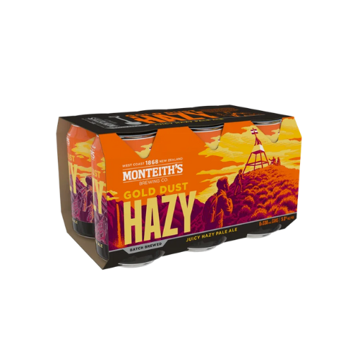 Monteith's Gold Dust Hazy 330ml x 6 pack  5%