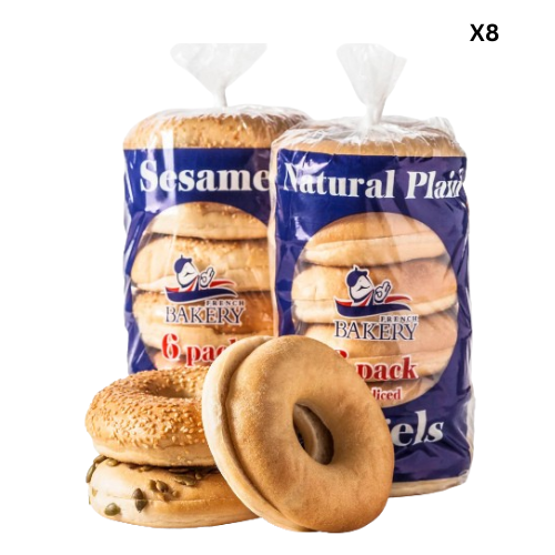 French Bakery Plain Bagel 90g (6 Per/ Pack) x8 CTN