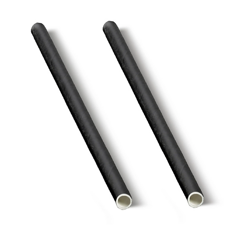 BioPak 'FSC' Paper Straws (Black/ Cocktail) (250 Per/ Sleeve)
