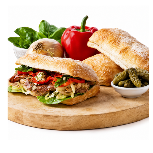 X-French Bakery Ciabatta Lunch Rolls 130x70mm 80g