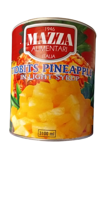 Mazza Tidbits Pineapple in Light Syrup 3kg