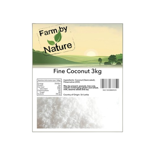 Farm by Nature Fine Coconut (Desiccated) 3kg x4 CTN