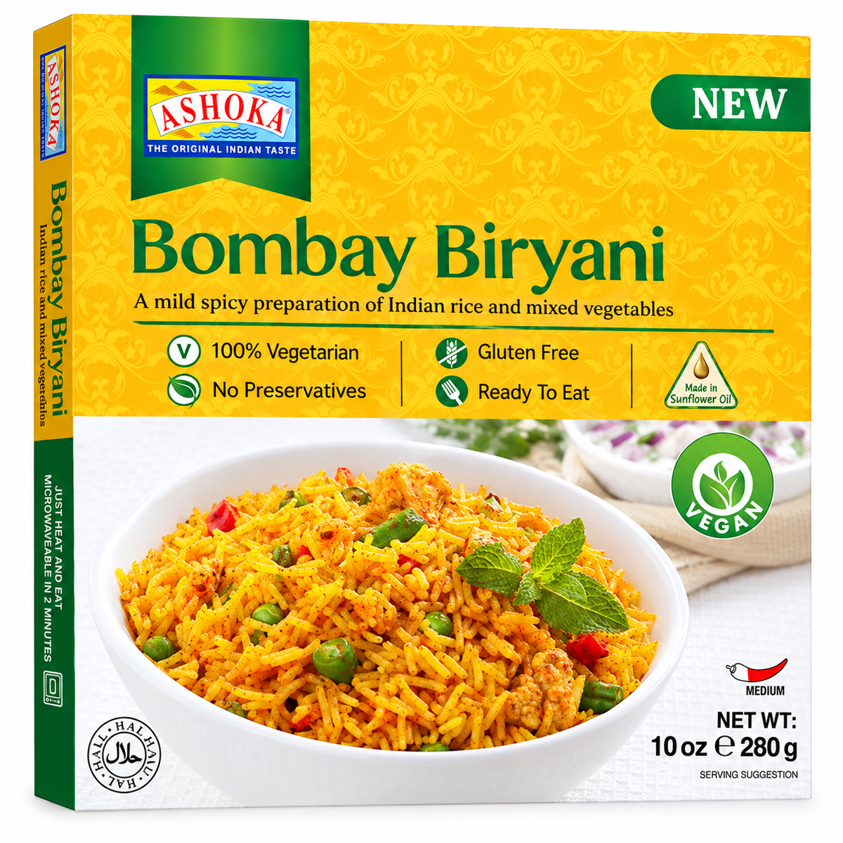 Ashoka Bombay Biryani (Mixed Veg Rice Pilaf) 280g x20 CTN