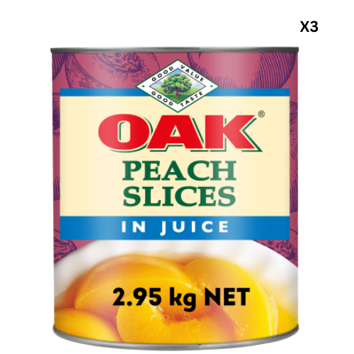 Oak Pear Slices In Juice 2.95kg x 3