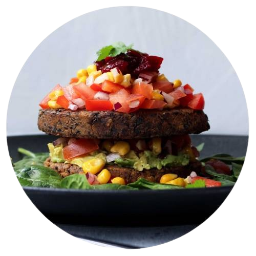 Wild Chef Black Bean Burger Patties 130g GF/DF/VEGAN 20pc x 6