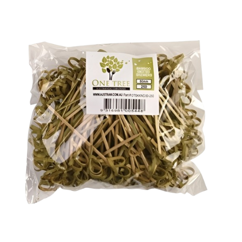 Bamboo Knotted Skewer Pick - 80mm (Pack 250) x 20 CTN