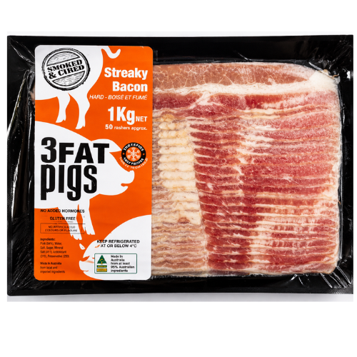 Streaky Bacon (1kg Pack)