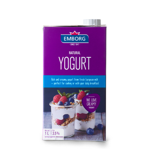 Emborg Natural Yoghurt 1L