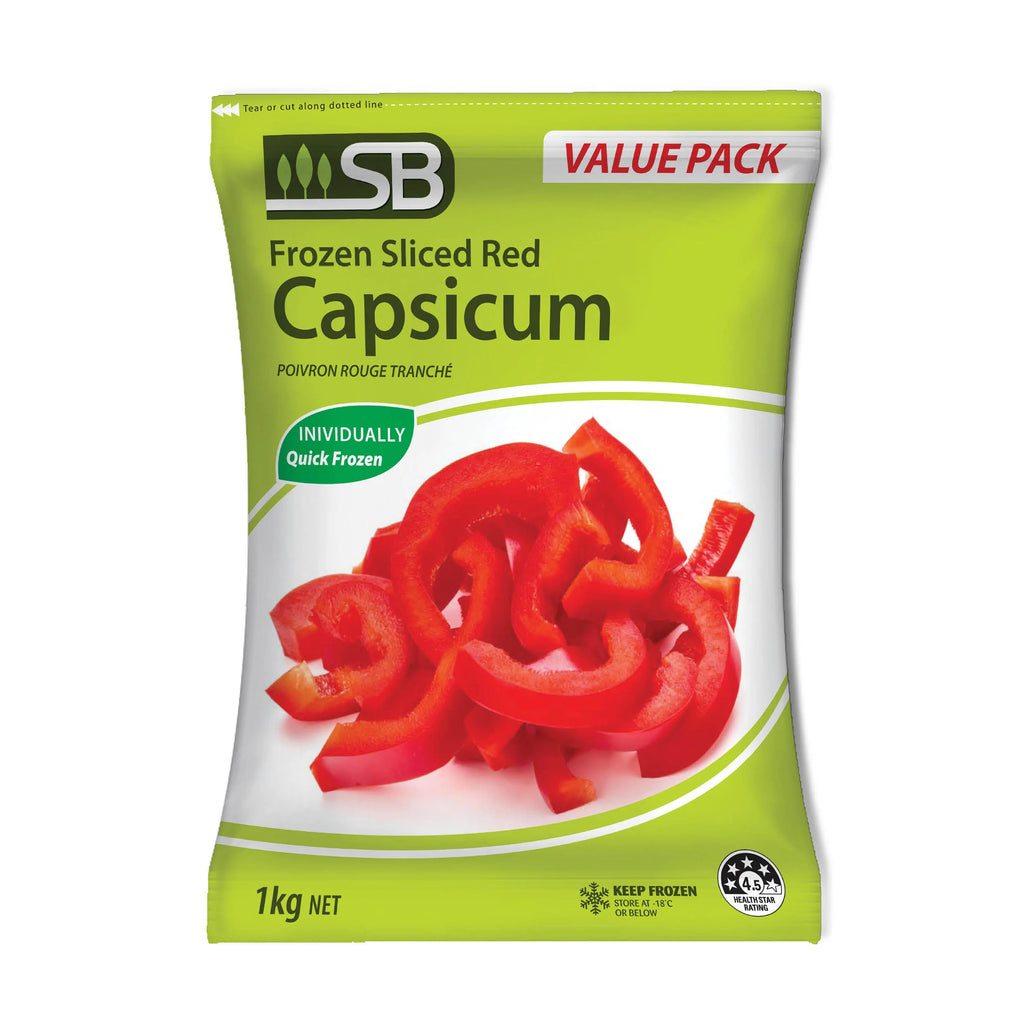 SB Sliced Capsicum (Red) 1kg x 10