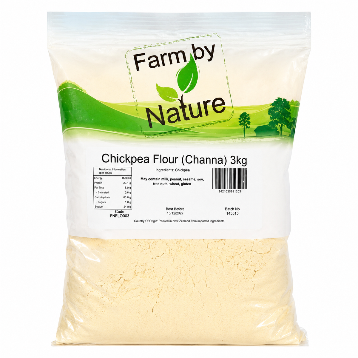 Farm By Nature Chickpea Flour (Besan) 3kg x4 CTN