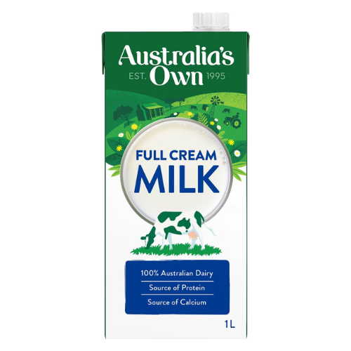 Aust Own Full Cream Milk 1l