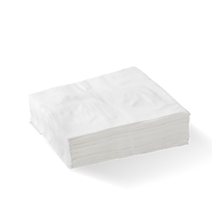 BioPak BioNapkins (White/ 2ply Cocktail/ Embossed) (250 Per/ Pack) x 8