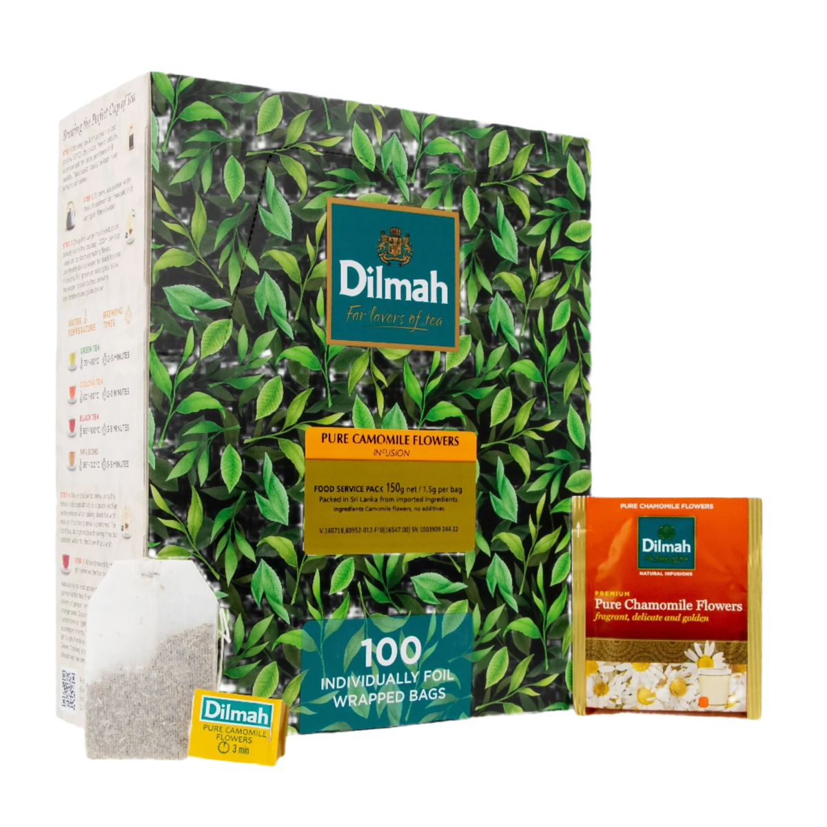 Dilmah Premium Herbal Infusions Pure Camomile Envelope Tea Bags x100