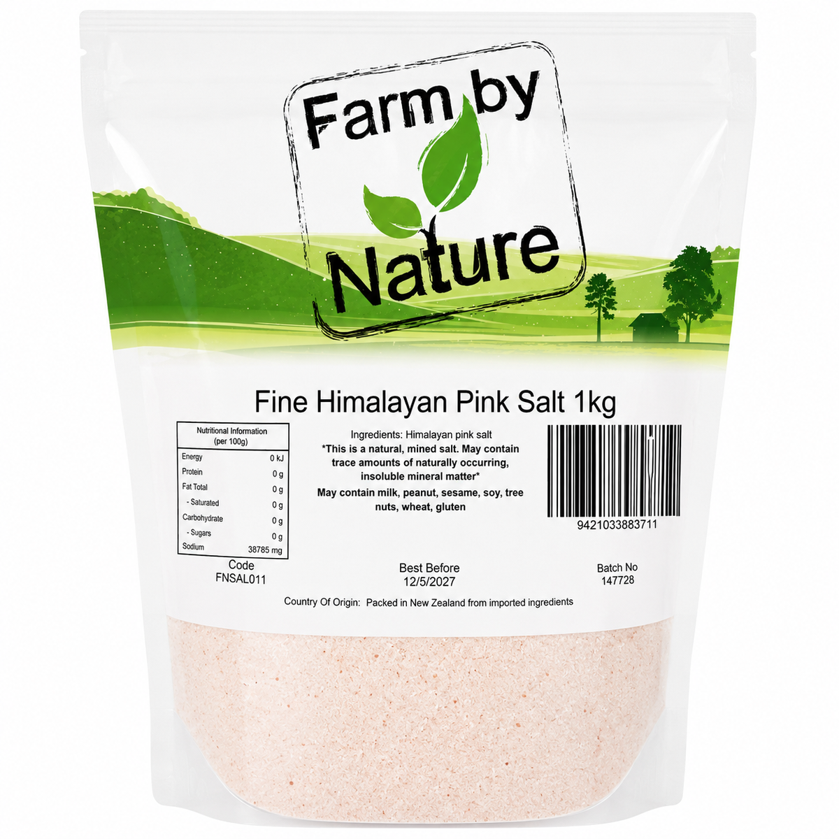 Farm by Nature Himalayan Pink Fine Salt 1kg x6 CTN