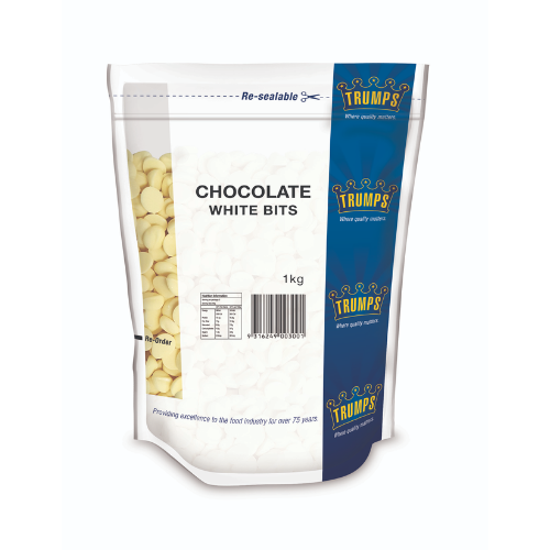 Trumps - Chocolate White Bits x 1kg Each