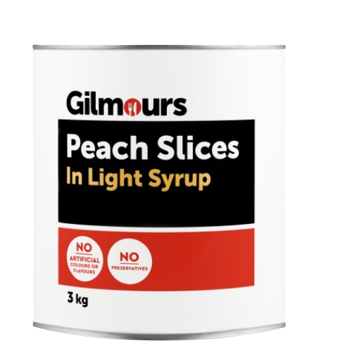 Gilmours Peach Slices 3kg  x 3