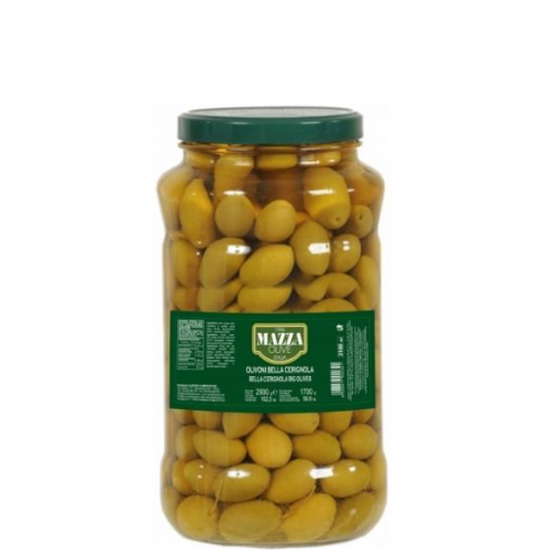 Mazza Green Pitted Jumbo Olives 370g