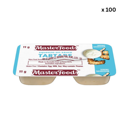 Master Foods - Tartare Sauce Squeezed - 100 x 11gm CTN