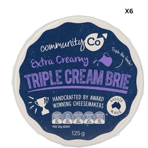 Comm Co Triple Cream Brie 125g x 6