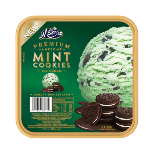 Premium - Much Moore Mint Cookies Ice cream x 2L Each