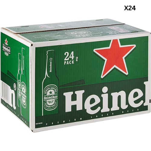 Heineken Bottle 5% Malt Lager (6x330ml) x 24 (Carton)