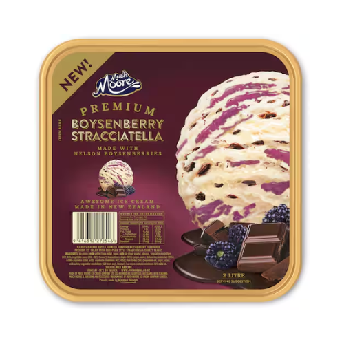 Much Moore Premium Ice Cream Boysenberry Stracciatella 2L