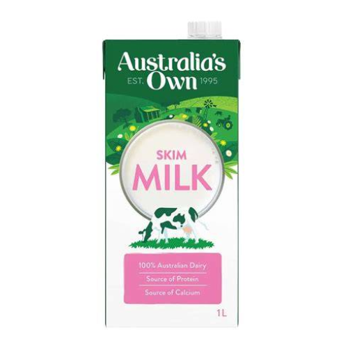 Aust Own Skim Milk 1l