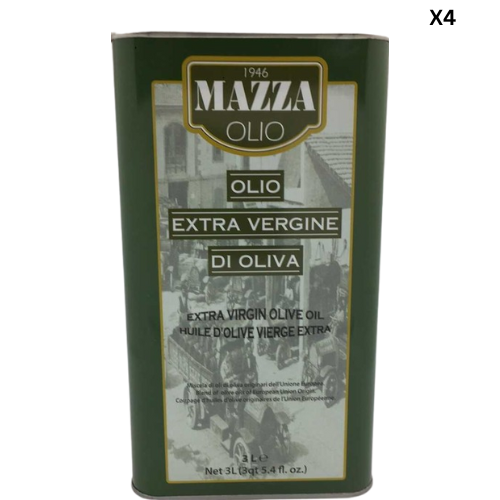 Mazza Extra Virgin Olive Oil Tin 3L x 4