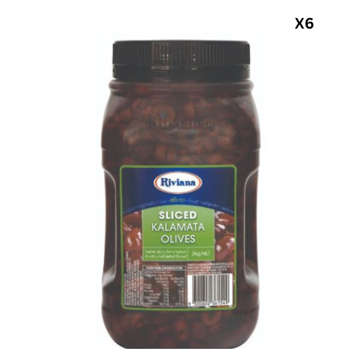 Riviana Sliced Kalamata Olives 2kg x6