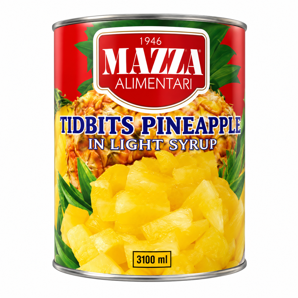 Mazza Bouchées d'ananas au sirop léger 3kg