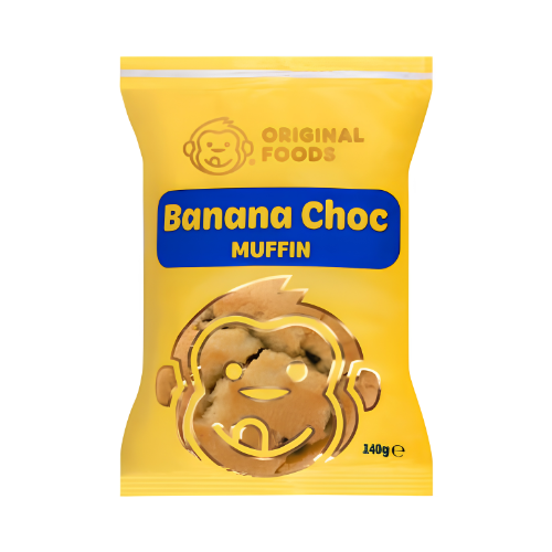 Original Foods - Mega Muffins - Banana Choc 140g x 12 CTN