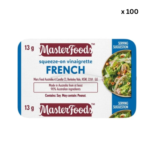 Master Foods - French Vinaigrette Dressing Squeeze - 100 x 13gm CTN