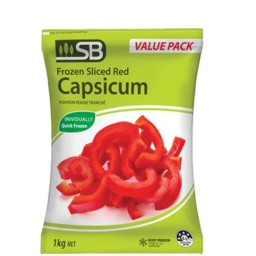 Red Capsicum (Frozen, Sliced) 1kg