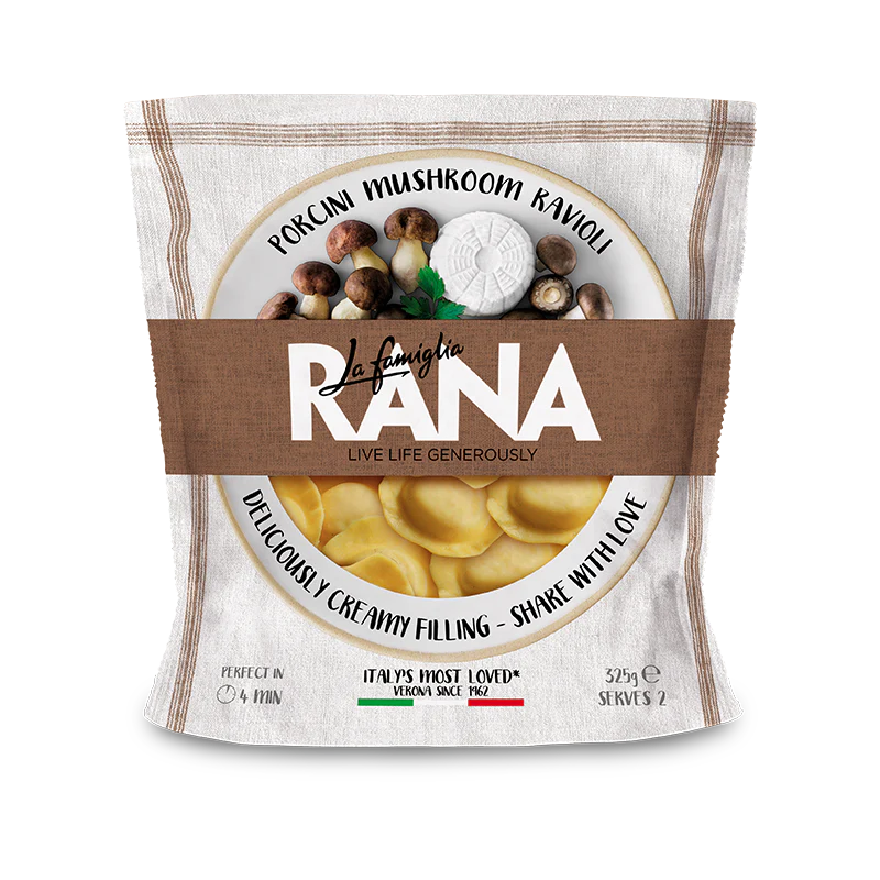 RANA PORCINI MUSHROOM RAVIOLI 325gm x 8