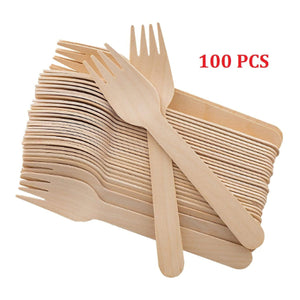 BioPak Wooden BioCutlery Fork (100 Per/ Pack)