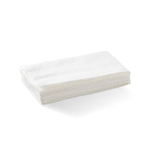 BioPak White 'Single Saver' 1ply Napkins (To Fit BioDispenser) (500 Per/ Pack) x 12