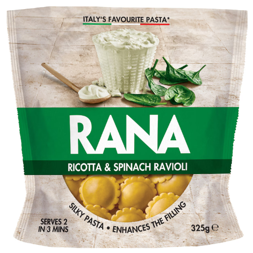 Rana Pasta Ricotta & Spinach Ravioli 325gm x8CTN