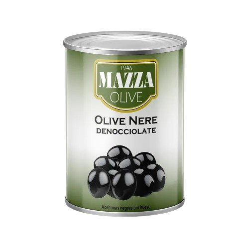 Mazza Pitted Black Olives Can 2.6kg x 6