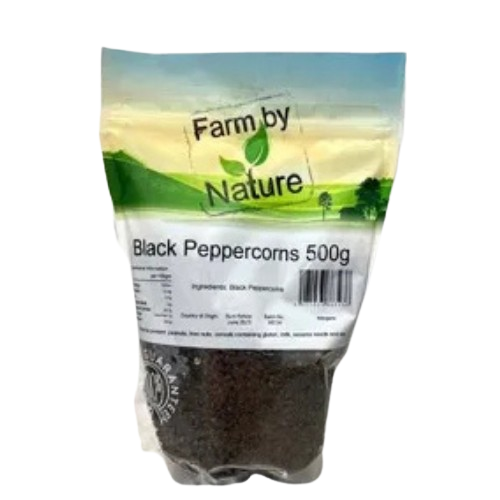 Farm by Nature Black Peppercorns (Whole) 500g x 6 CTN