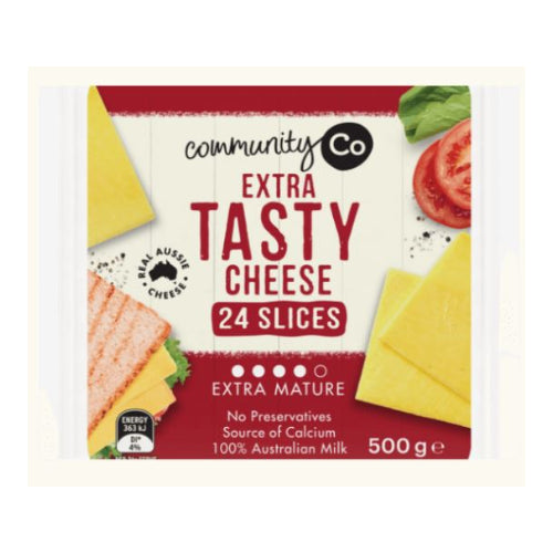 Community Co Tasty Cheese Slices 500g