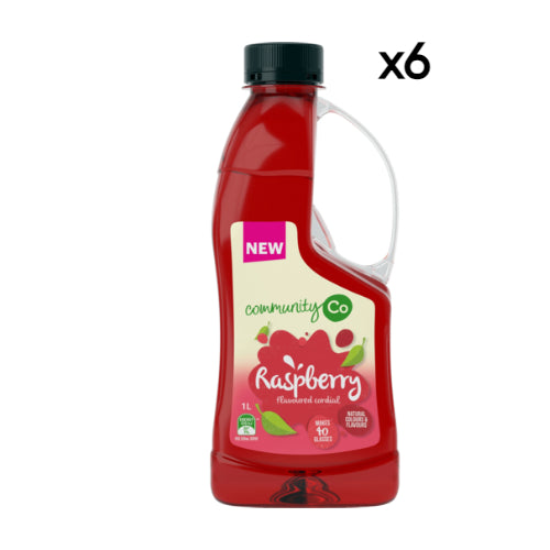 Community Co Cordial Raspberry 1L x6 (Special)