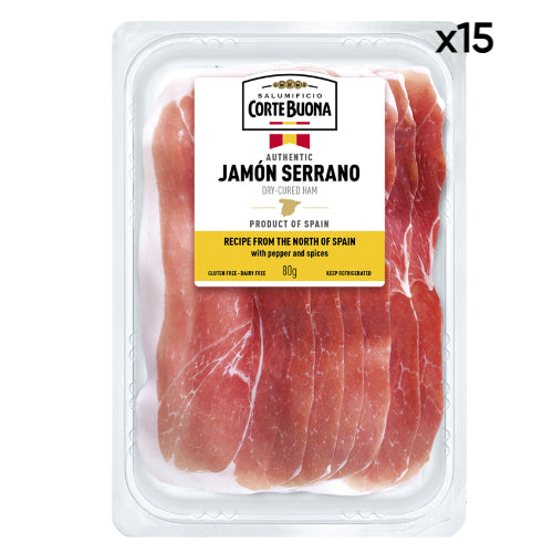 Corte Buona Jamon Serrano 80g x15