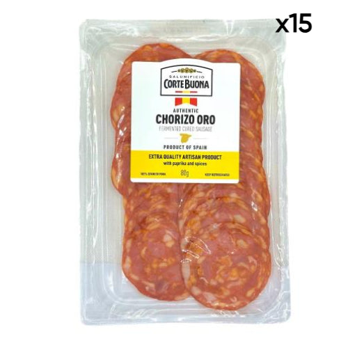 Corte Buona Spanish Chorizo Oro 80g x15