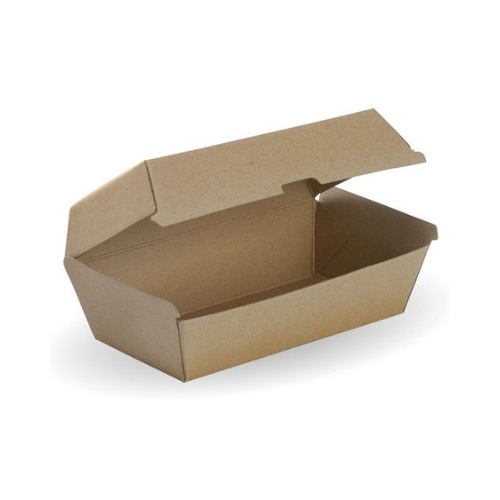 Bio Pak - Bio Board - Regular Snack Box Kraft - 175 x 90 x 84mm (Sleeve 50)0)