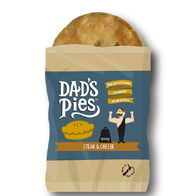 Dads Pies Steak & Cheese Pies 200g x12 - ON SPECIAL